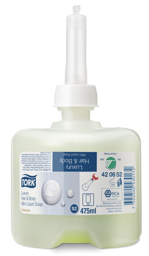 Obrázek produktu: Tork Mini 420652 - luxusní tekuté mýdlo na vlasy a tělo (ks)