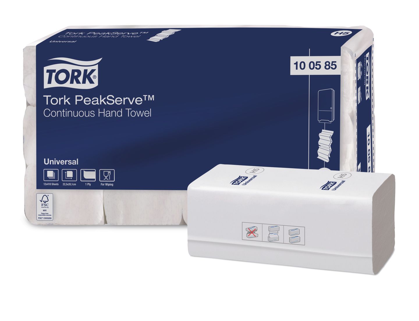 Tork PeakServe®100585 navazující papírové ručníky (12 bal x 410 ks)