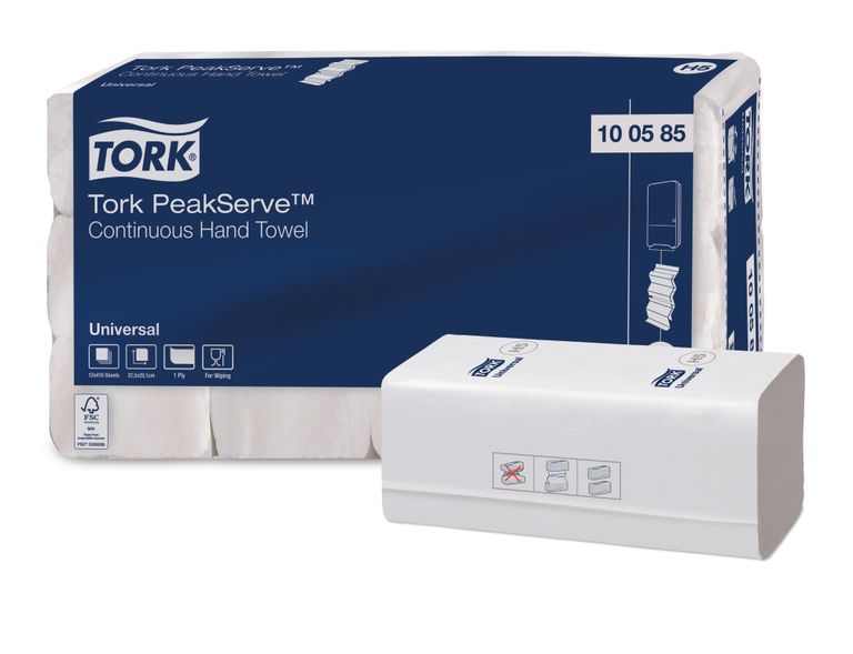 Tork PeakServe - papírové ručníky - 1vrstvé, bílé