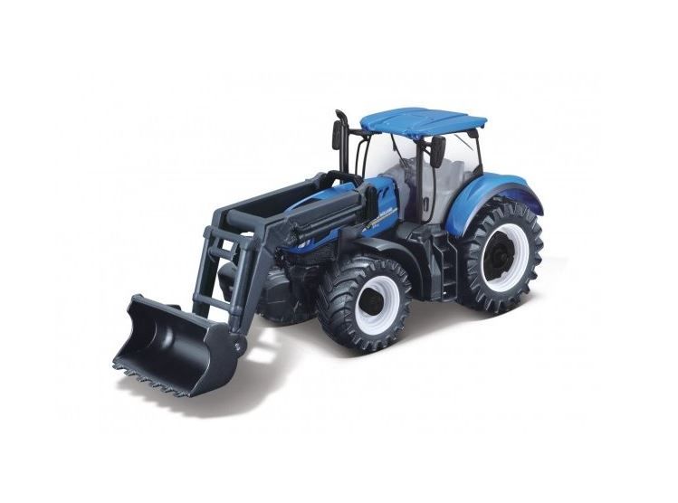 Traktor Bburago s nakladačem Fendt/New Holland/Massey Ferguson varianta 3. červený