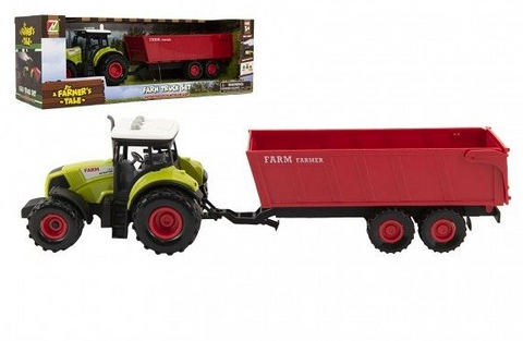 Obrázek produktu: Traktor s vlekem 35 cm na setrvačník na baterie se zvukem a světlem