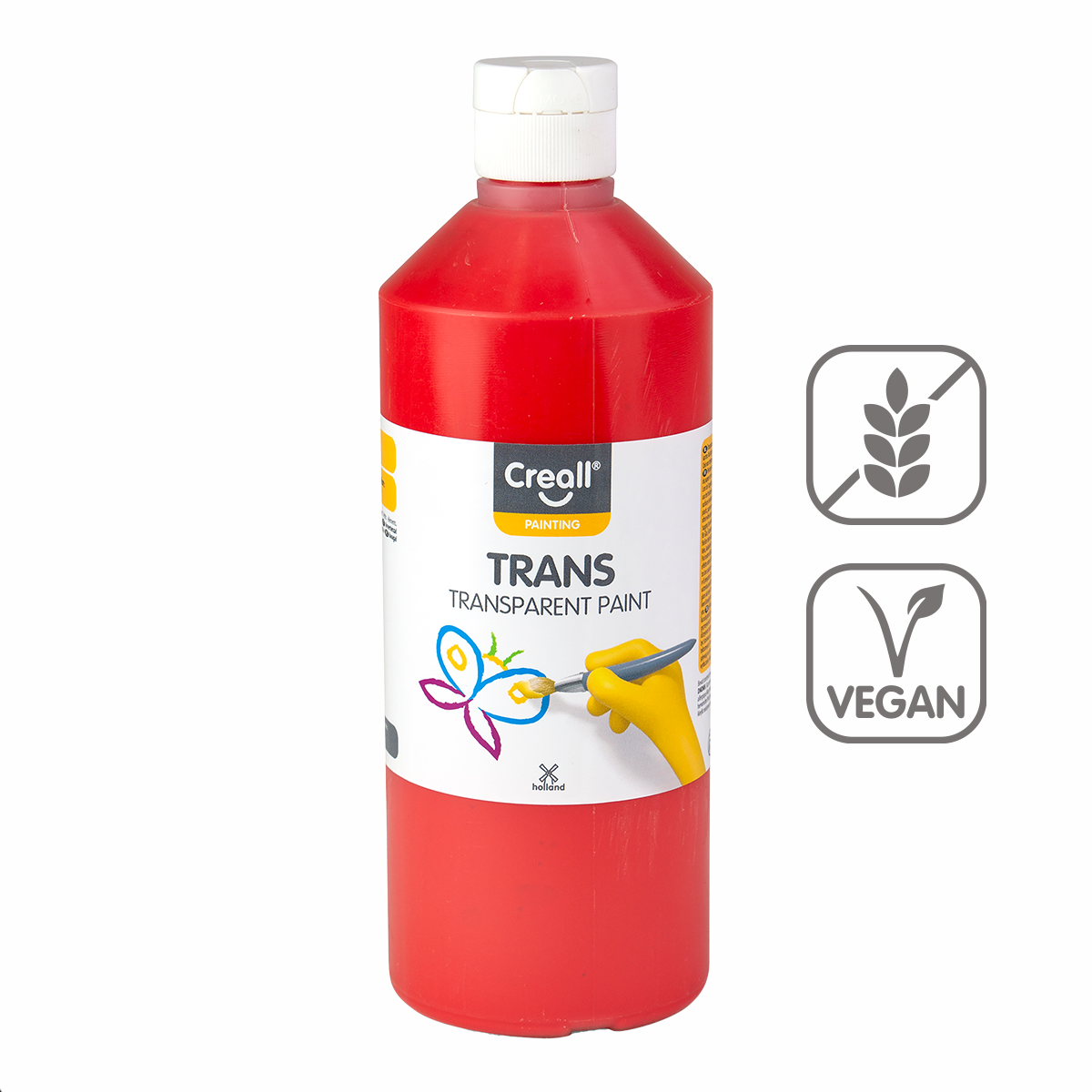 Transparentní barva Creall Trans, 500 ml, červená