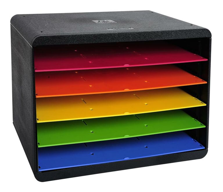 Třídící box horizontální, plastový, 5 přihrádek
