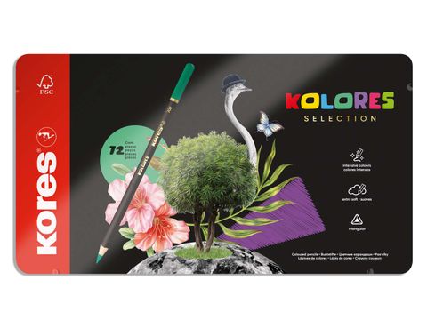 Obrázek produktu: Trojhranné pastelky Kores Kolores Selection, 3 mm, 72 barev