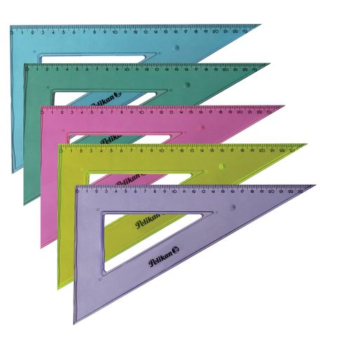 Obrázek produktu: Trojúhelník bez rysky Pelikan 23 cm plastový - mix barev