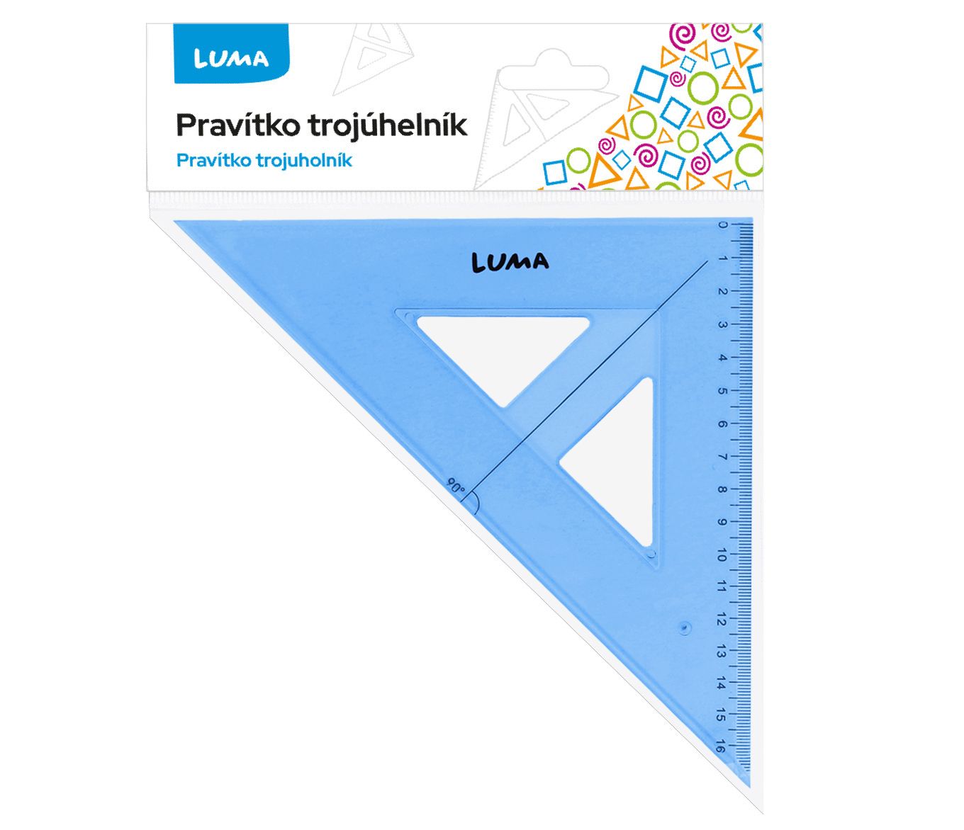 Trojúhelník s ryskou LUMA - modrý