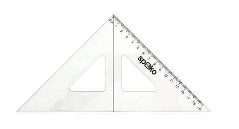 Obrázek produktu: Trojúhelník s ryskou Spoko 16 cm - transparentní
