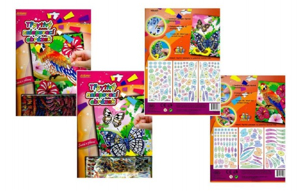 Třpytivý/ zářivý nalepovací obrázek, mix motivů