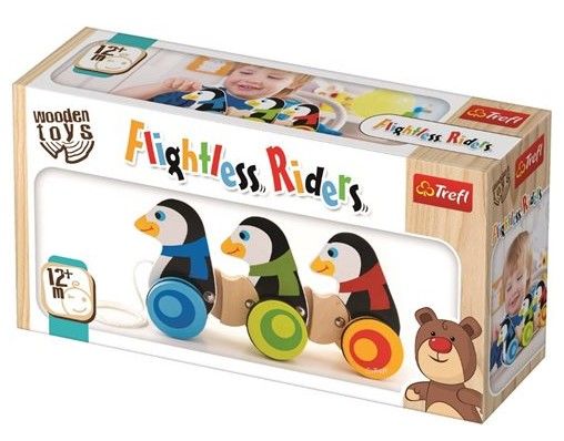 Tučňáci na kolečkách dřevěné