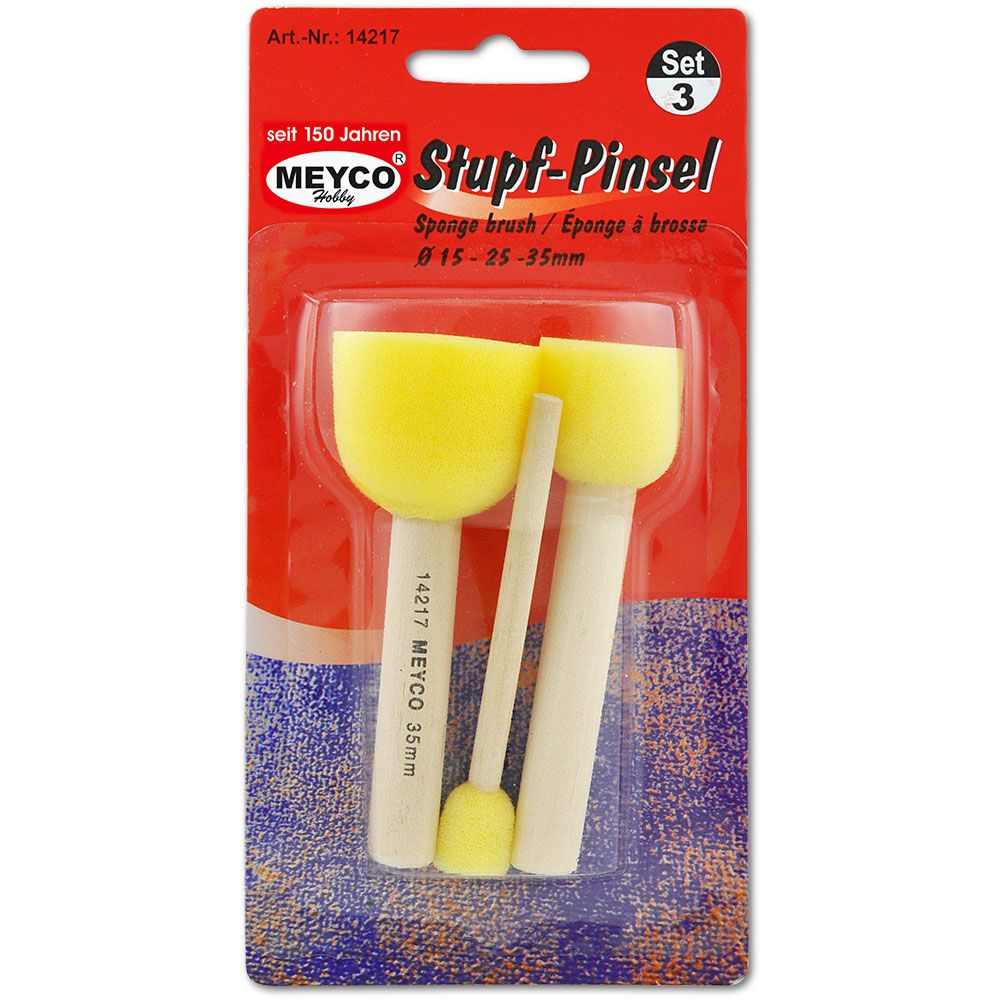 Tupovací štětce pěnové sada 3 ks