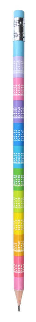 Obrázek produktu: Tužka kulatá s gumou HB (č. 2) DELI NÁSOBILKA - 1 ks, mix barev