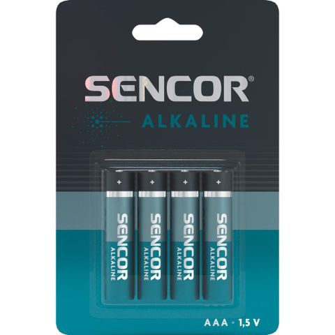 Obrázek produktu: Tužková baterie Sencor SBA LR03 4BP AAA Alk - balení 4 ks blistr
