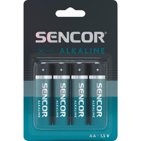 Obrázek produktu: Tužková baterie Sencor SBA LR6 4BP AA Alk - balení 4 ks blistr