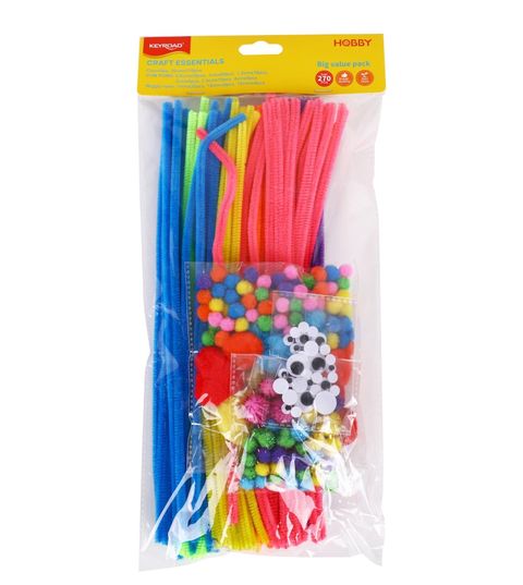 Obrázek produktu: Tvořivá sada KEYROAD bambulky, drátky a oči