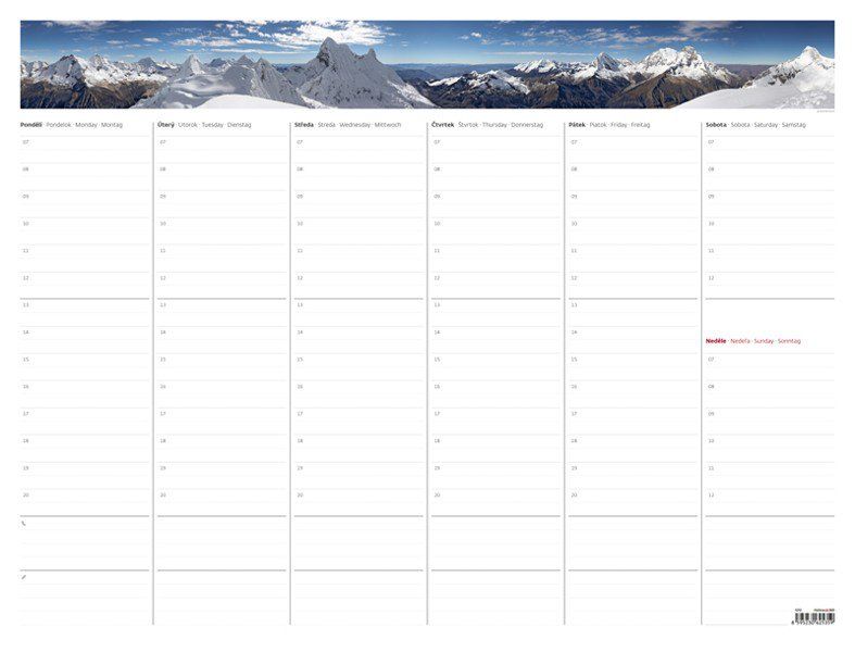 Týdenní plánovací mapa A2