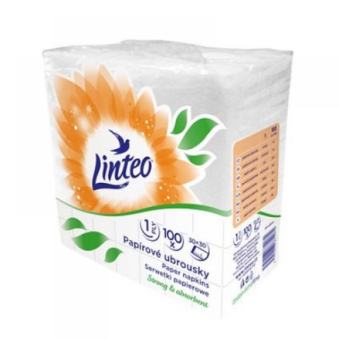 Obrázek produktu: Ubrousky Linteo 1 vrstvé - bílé (100 ks)