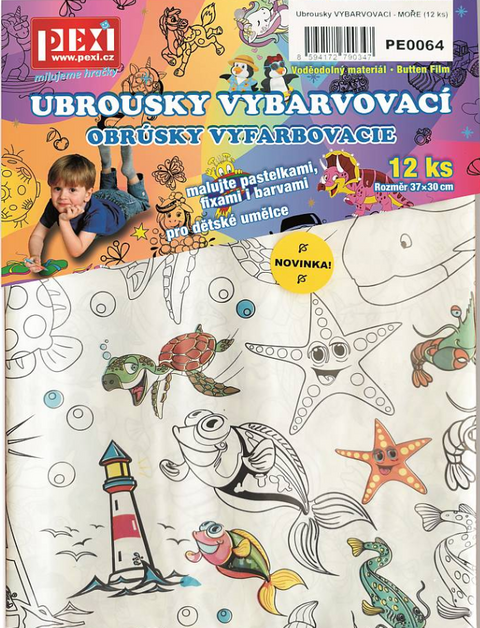 Obrázek produktu: Ubrousky VYBARVOVACÍ - MOŘE (12 ks)