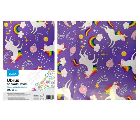 Obrázek produktu: Ubrus na školní lavici LUMA - Jednorožci