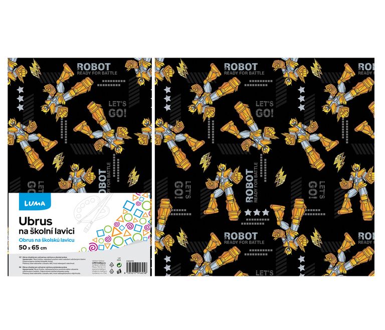 Ubrus na školní lavici LUMA - Roboti
