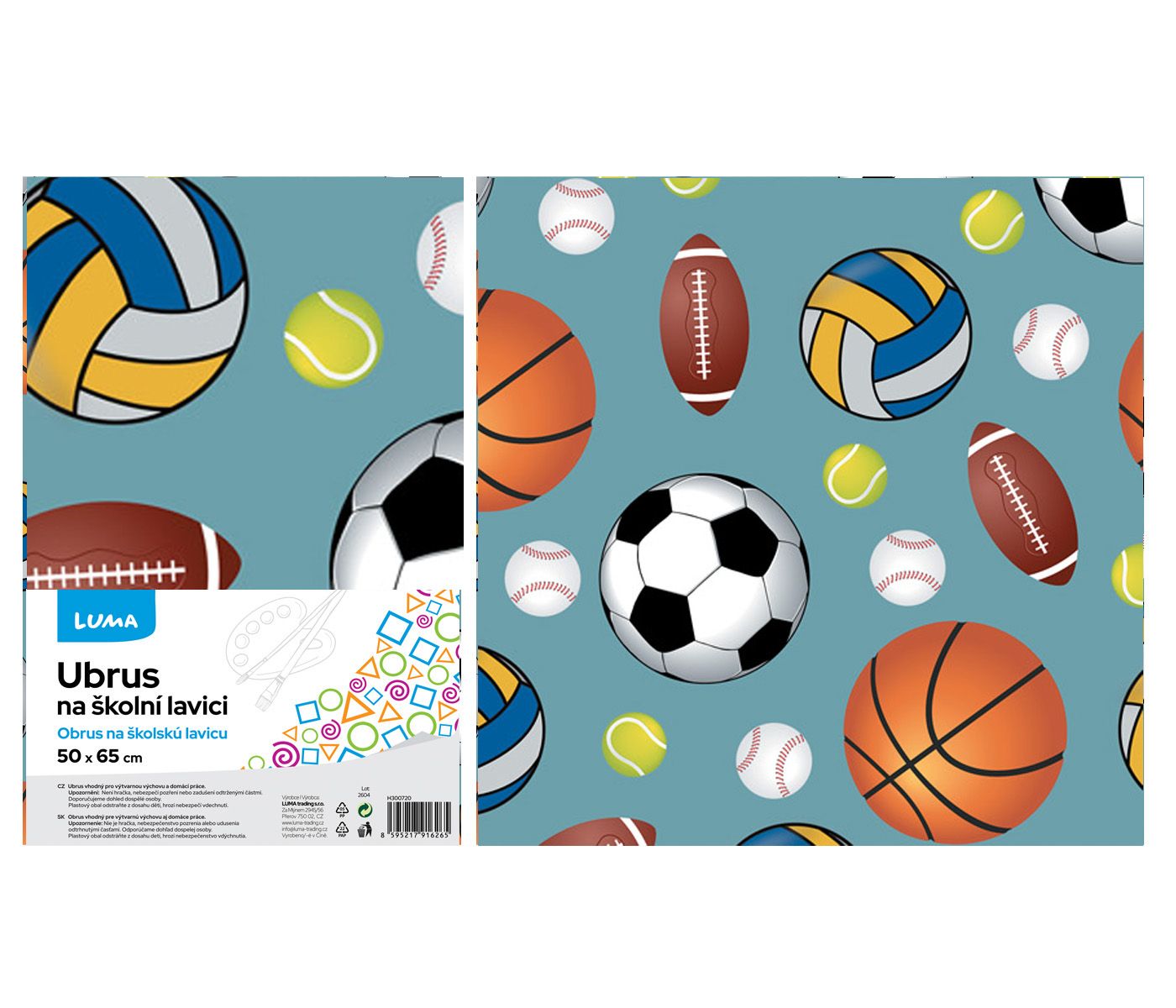 Ubrus na školní lavici LUMA - Sport