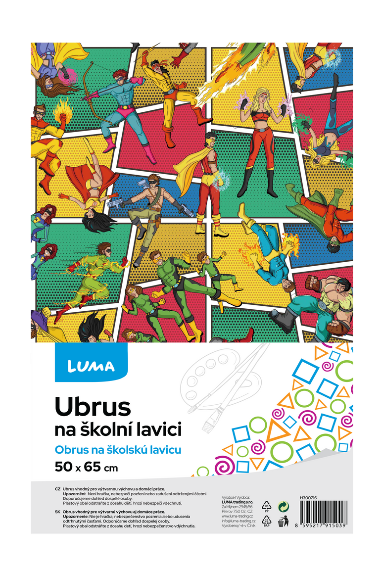 Ubrus na školní lavici SUPERHRDINOVÉ LUMA DELI GROUP CO., LTD.