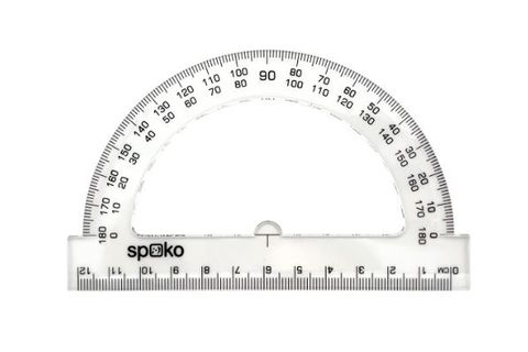 Obrázek produktu: Úhloměr Spoko 12 cm 180 ° - transparentní