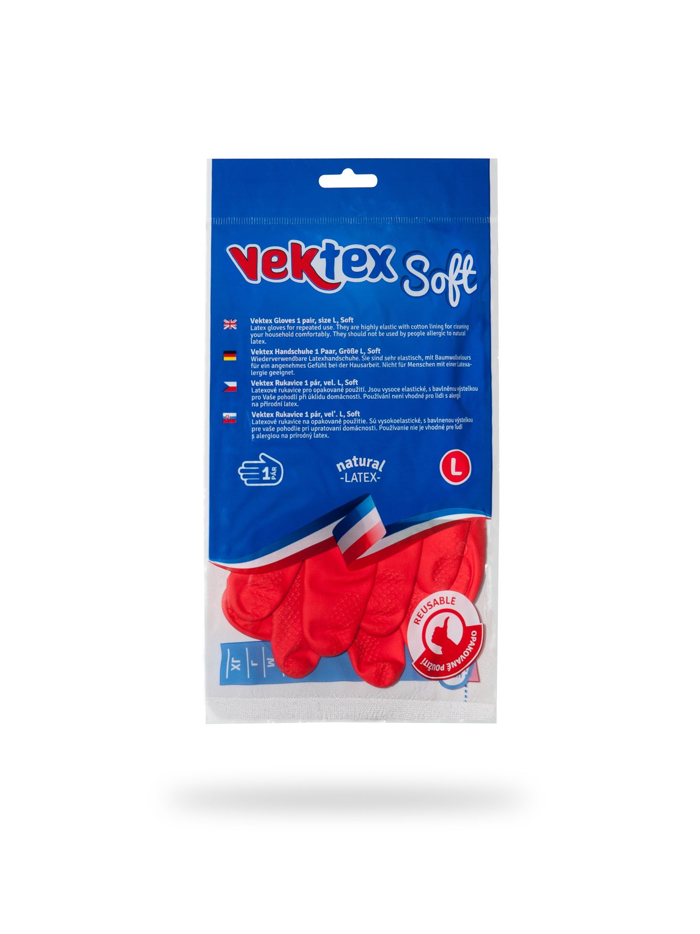 Úklidové rukavice Vektex SOFT - velikost L