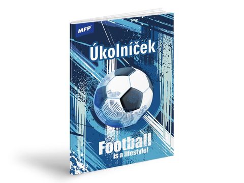 Obrázek produktu: Úkolníček MFP A5 - Fotbal modrý