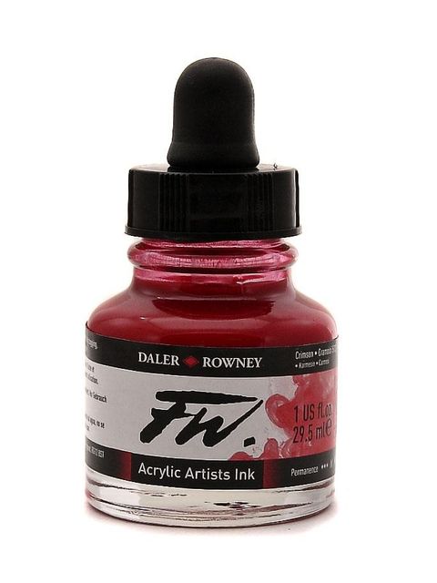 Obrázek produktu: Umělecká akrylová tuš Daler Rowney 29,5 ml - Crimson
