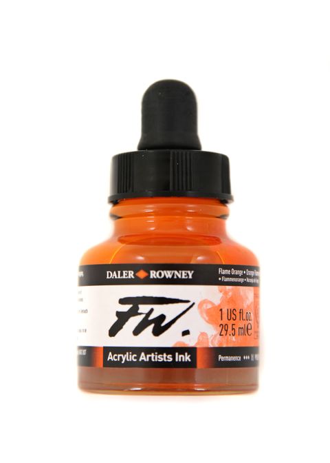 Obrázek produktu: Umělecká akrylová tuš Daler Rowney 29,5 ml - Flame Orange