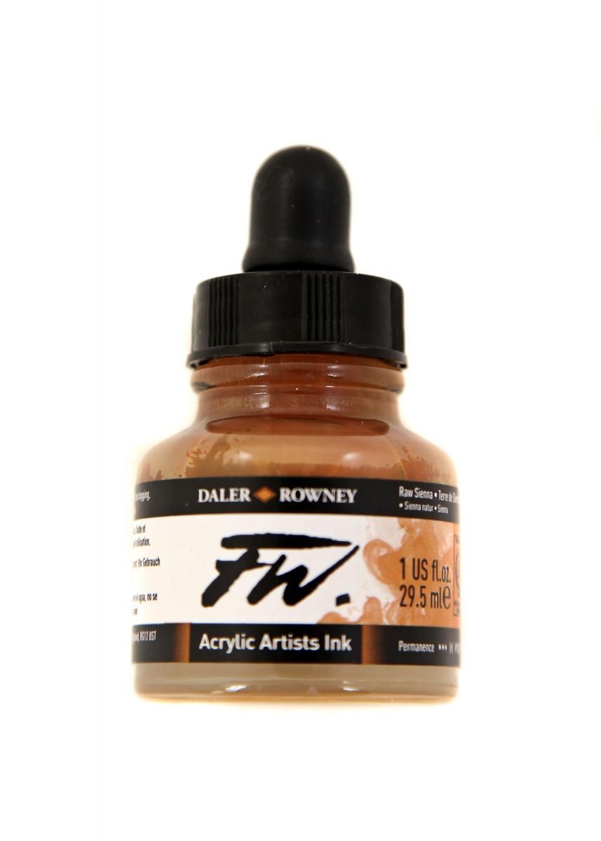 Umělecká akrylová tuš Daler Rowney 29,5 ml - Raw Sienna