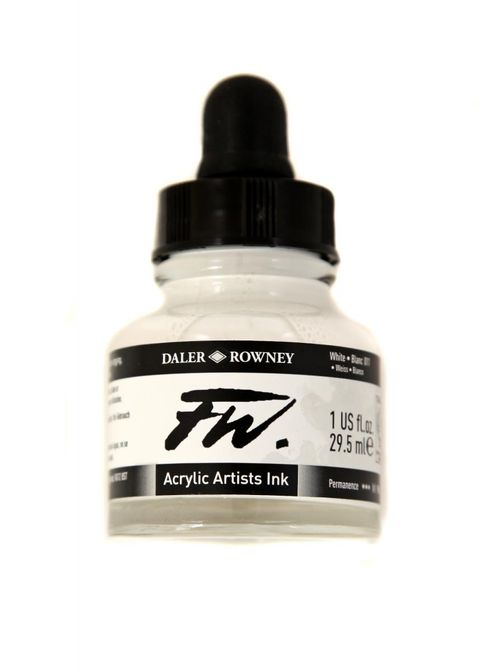 Obrázek produktu: Umělecká akrylová tuš Daler Rowney 29,5 ml - White