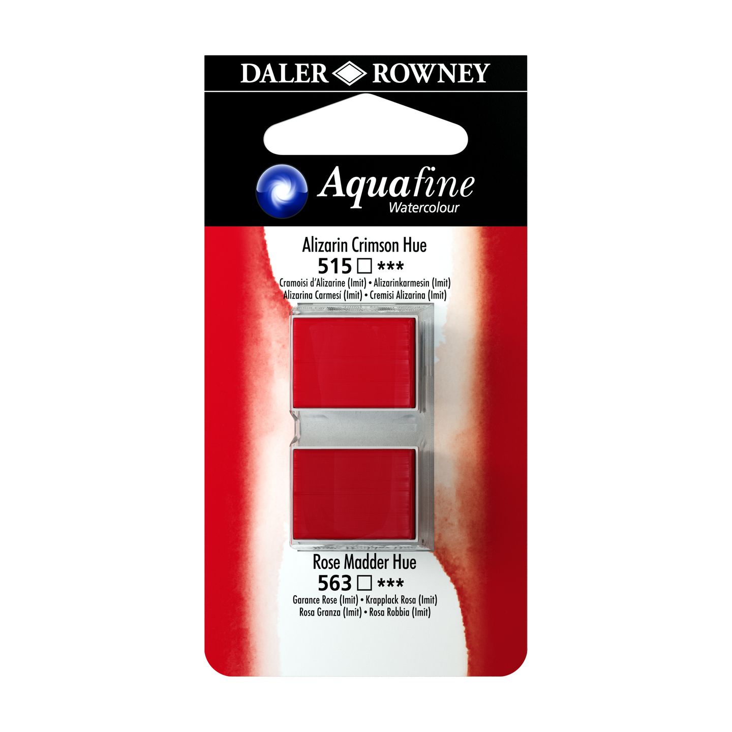 Umělecká akvarelová barva Daler-Rowney Aquafine - dvojbalení - Alizarin Crimson/Rose Madder