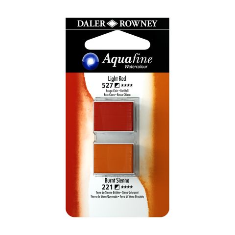 Obrázek produktu: Umělecká akvarelová barva Daler-Rowney Aquafine - dvojbalení - Čevená sv./ Sienna tm.