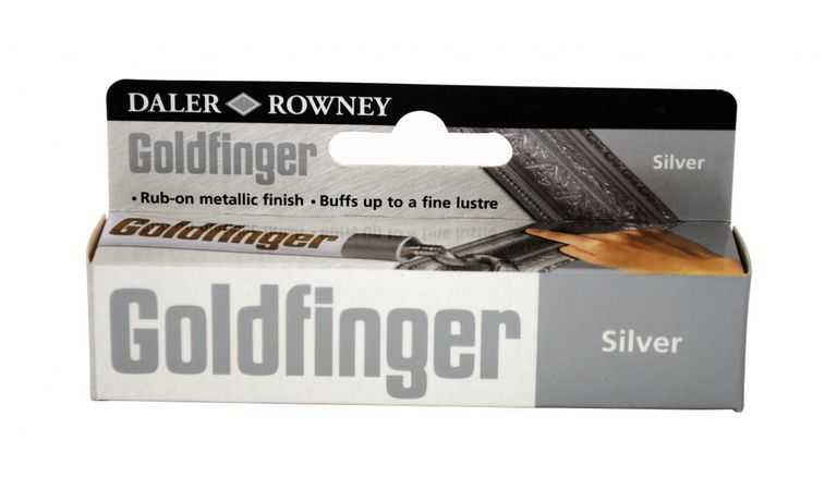 Umělecká metalická pasta Daler-Rowney Goldfinger, 22 ml - stříbrná