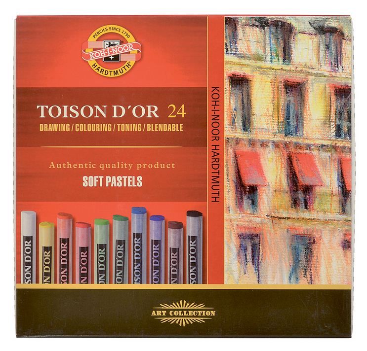 Umělecké prašné křídy Koh-i-noor TOISON DOR 8514 - 24 ks