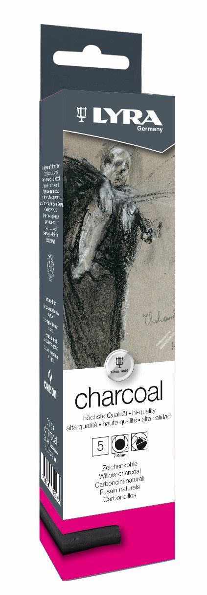 Umělecký přírodní uhel, silný, 5 ks