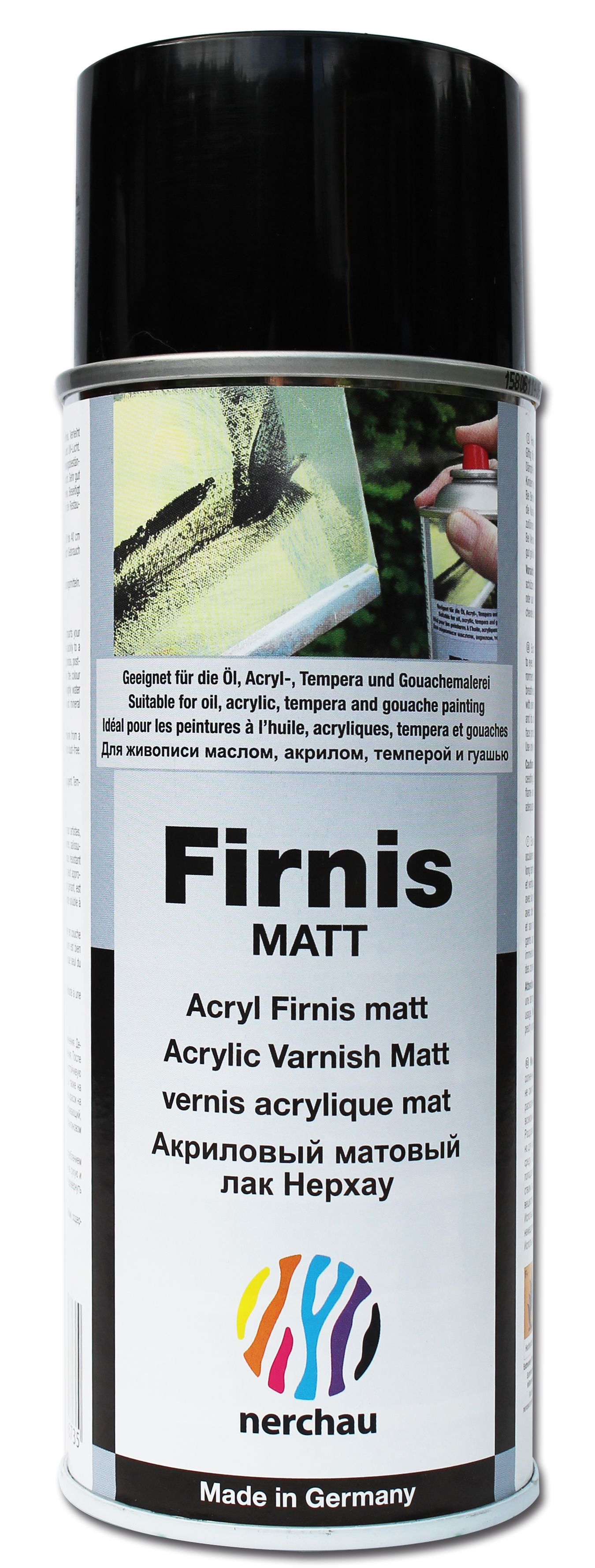 Umělecký závěrečný akrylový lak ve spreji Nerchau, 400 ml - matný