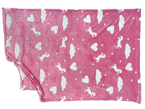 Obrázek produktu: Unicorn deka svítící ve tmě - 100 x 150 cm