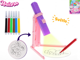 Obrázek produktu: Unicorn projektor 13 cm na baterie se světlem