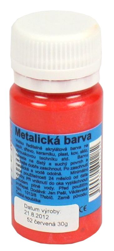 Univerzální barva - metalická 40 g barva červená