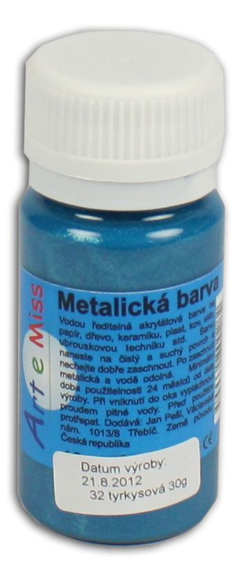 Univerzální barva - metalická 40 g barva tyrkys