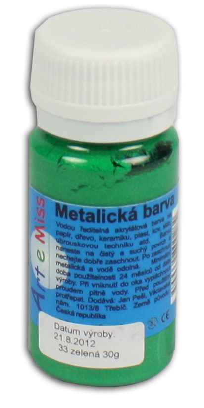 Obrázek produktu: Univerzální barva - metalická 40 g barva zelená