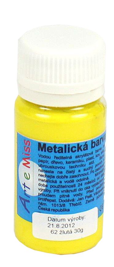 Univerzální barva - metalická 40 g barva žlutá