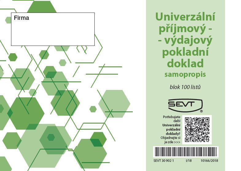Univerzální (příjmový-výdajový) pokladní doklad samopropis