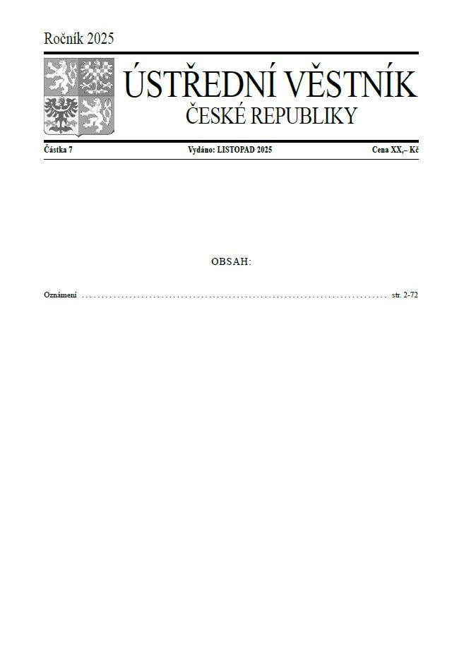 Ústřední věstník ČR 2025/007