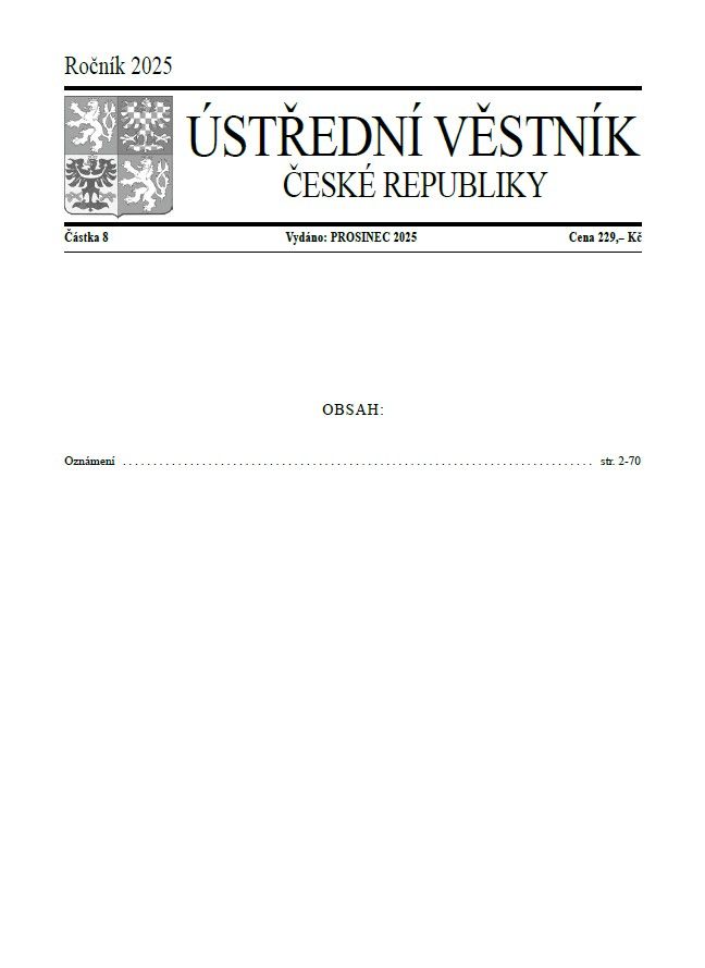Ústřední věstník ČR 2025/008