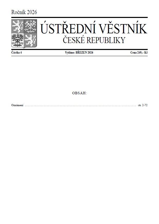Ústřední věstník ČR 2026/004