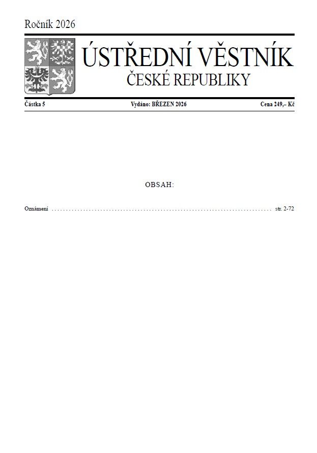 Ústřední věstník ČR 2026/005