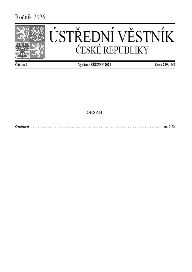 Ústřední věstník ČR 2026/006